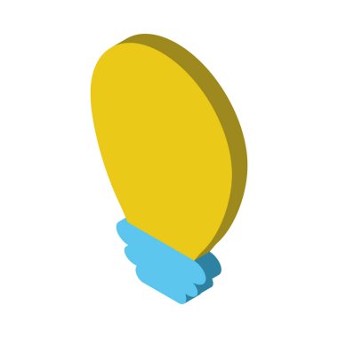 ampul ışığı fikri izole edilmiş simge