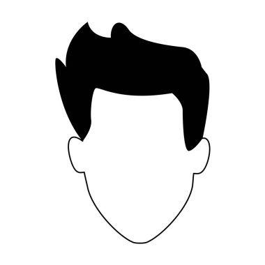 Avatar Adam yüz simgesi, düz tasarım