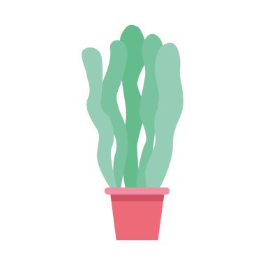 Dekoratif bitki simgesi, düz tasarım