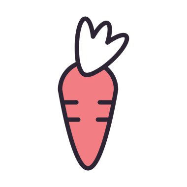 Havuç taze sebze izole edilmiş ikon