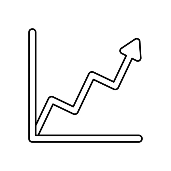 Estadísticas financieras gráfico aislado icono — Vector de stock