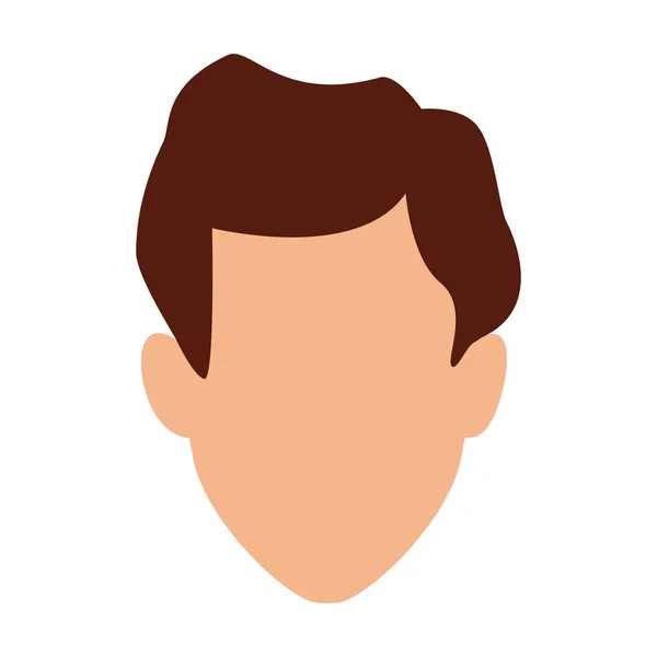 Homme icône de la tête, design plat — Image vectorielle