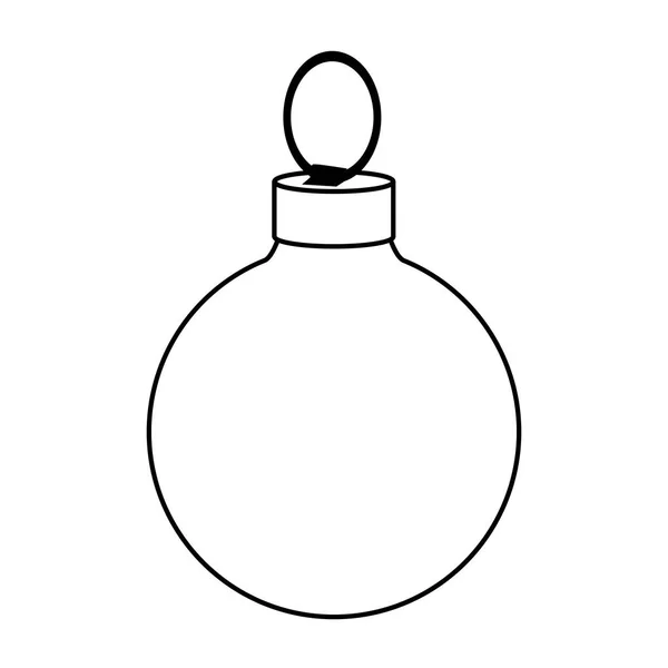Icono de la bola de Navidad, diseño plano — Vector de stock