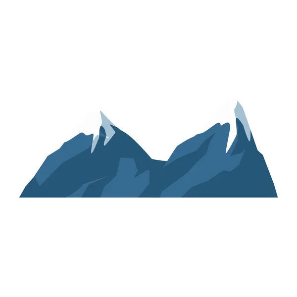 Снігові гори значок, барвистий дизайн — стоковий вектор