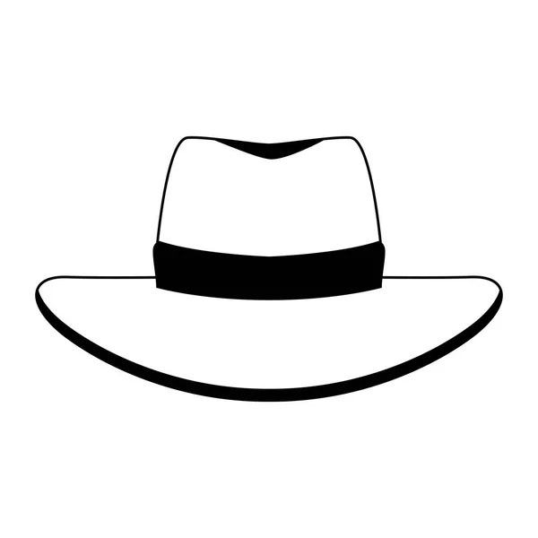 Batı şapka simgesi, düz tasarım — Stok Vektör