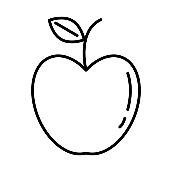 Jabłko świeże owoce natura ikona — Wektor stockowy