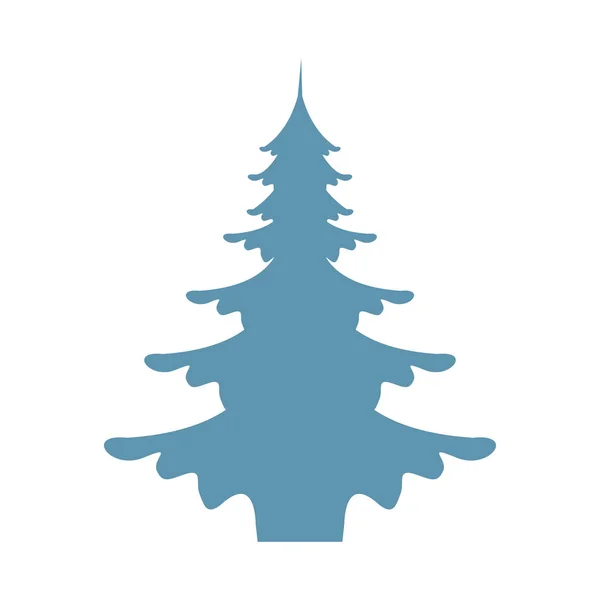 Dennenboom plant geïsoleerd icoon — Stockvector