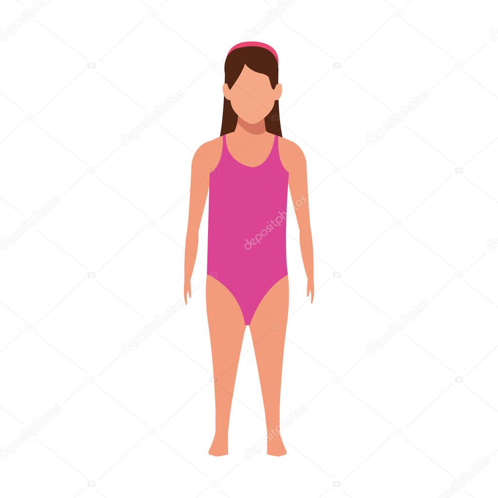 avatar girl wearing swimsuit icon