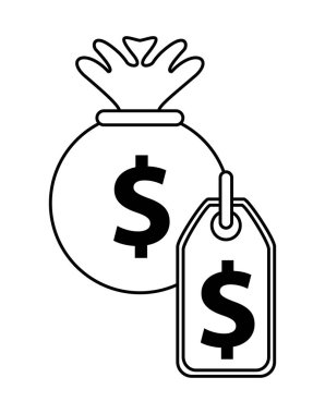 Fiyat etiketli para çantası