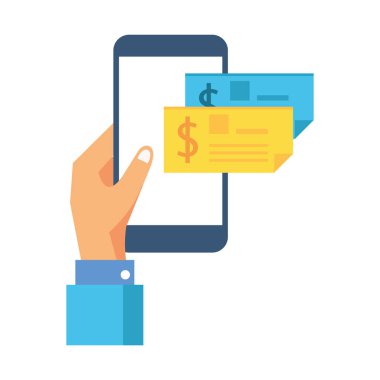 Çek kağıdı ve akıllı telefon ile el ele