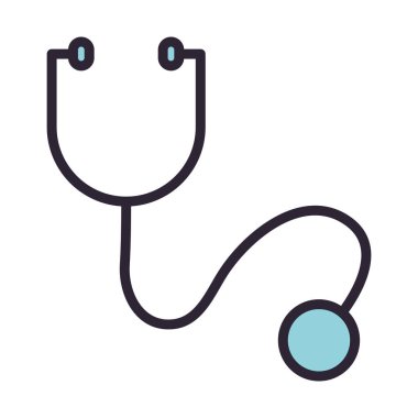 stetoskop kardiyo cihazı izole edilmiş simge