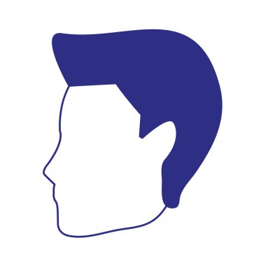 Avatar Adam yüz simgesi profili, düz tasarım