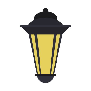 sokak lambası simgesi, düz tasarım
