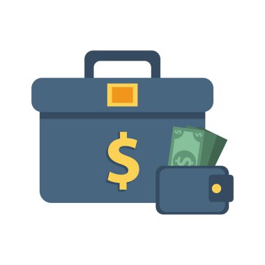 Faturalı evrak çantası ve cüzdan.