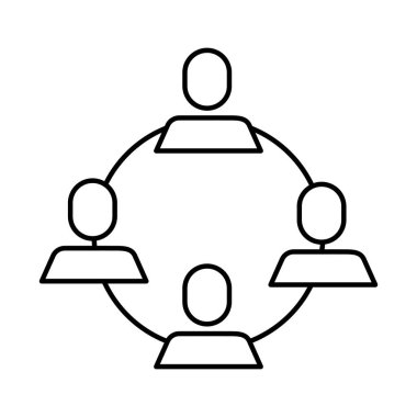 Takım çalışması avatarları siluet simgeleri