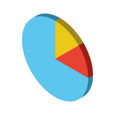 istatistik turtası bilgisel izole simgesi