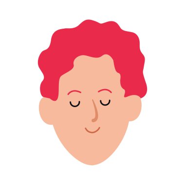 erkek yüzü simgesi, düz tasarım