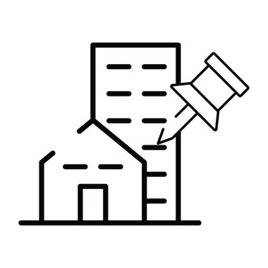 Kağıt raptiyeli binalar