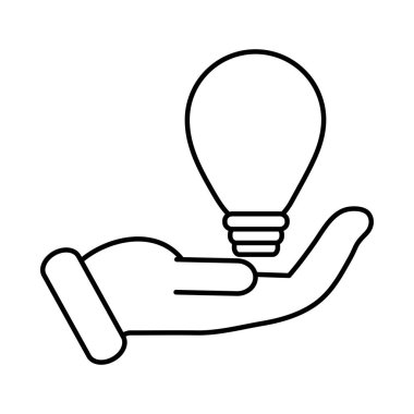 iş el kaldırma ampul ışığı