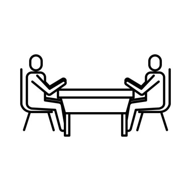 Masa başında oturan takım çalışması avatarları