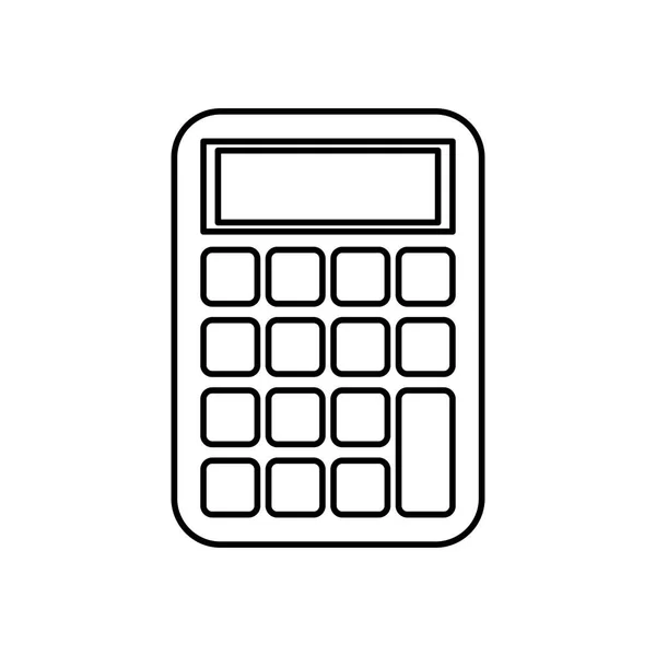 Calculadora matemática ícone dispositivo isolado — Vetor de Stock