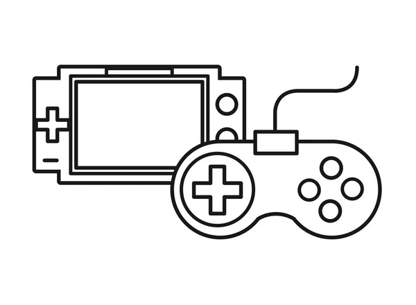 Videospielsteuerung mit Anzeigegriffsymbol — Stockvektor