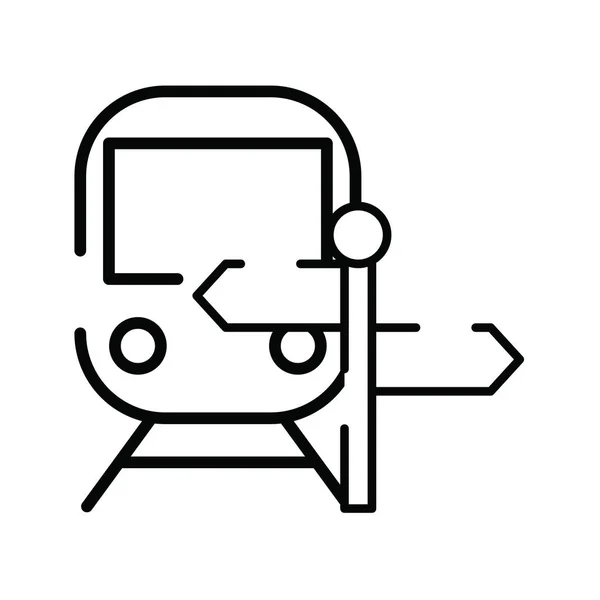 Metropolitana veicolo di trasporto con frecce di segnalazione — Vettoriale Stock