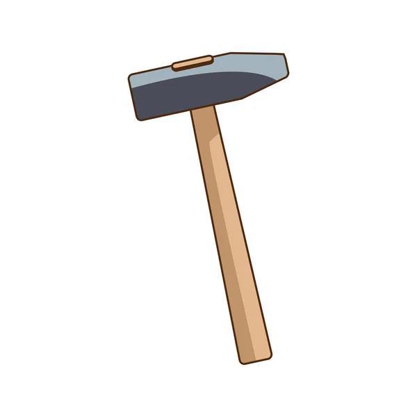 Icono de la herramienta de martillo de ladrillo, diseño colorido — Archivo Imágenes Vectoriales