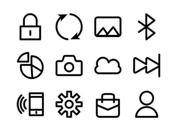 Bündel von Symbolen für die Benutzeroberfläche — Stockvektor