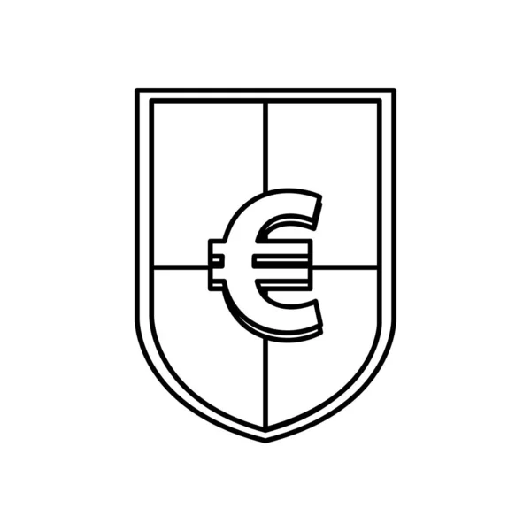 Schild mit Euro-Symbol — Stockvektor