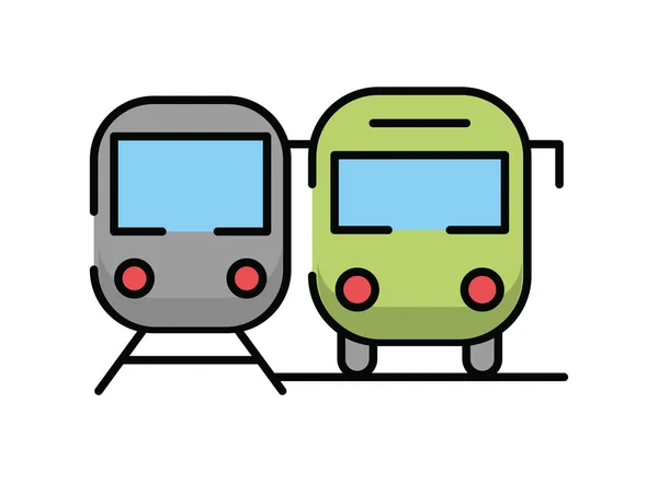 Автобус громадський транспорт ізольована ікона — стоковий вектор