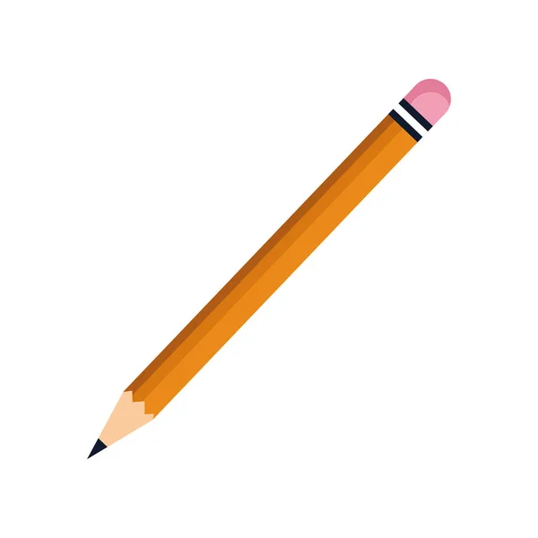 Pencil utensil icon, flat design — Stock Vector