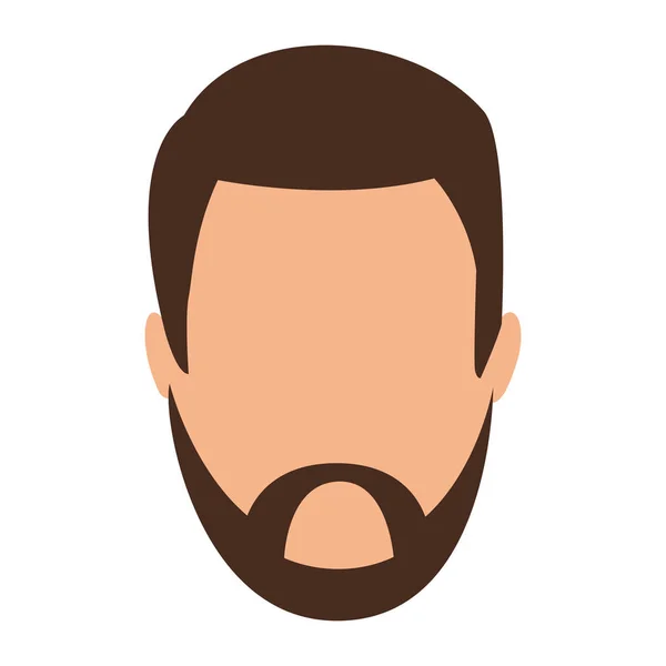 Avatar hombre con la barba icono — Vector de stock