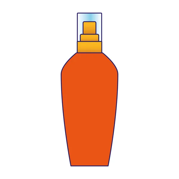 Икона бутылки для загара, красочный дизайн — стоковый вектор