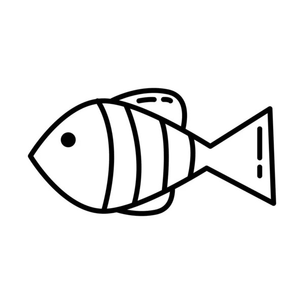 Delicious fish healthy food icon — Stock Vector