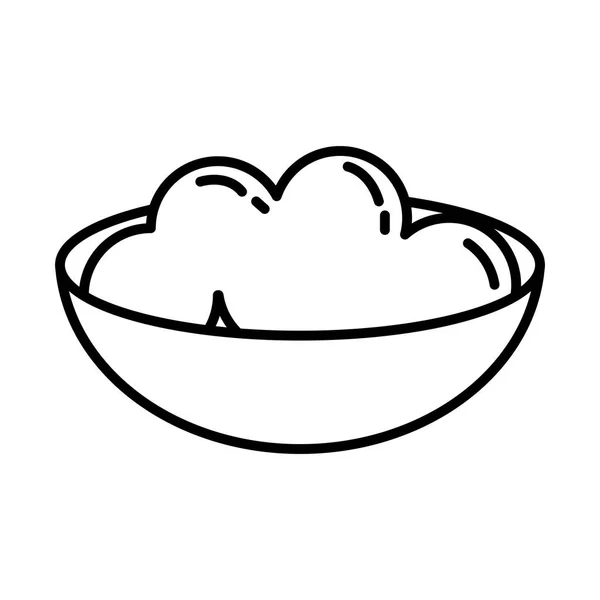 Geschirr mit Lebensmittel-Ikone — Stockvektor