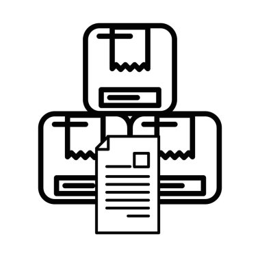 Posta servisini paketleyen kutu yığını