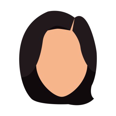 Öntanımlı kadın yüz simgesi, düz tasarım