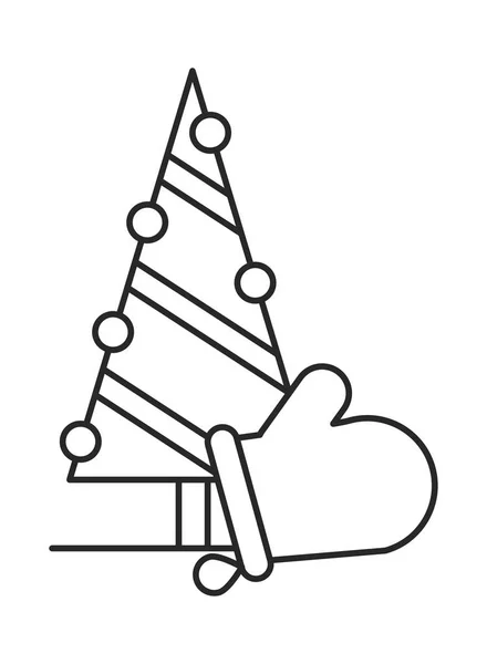 メリークリスマス松のアイコン — ストックベクタ