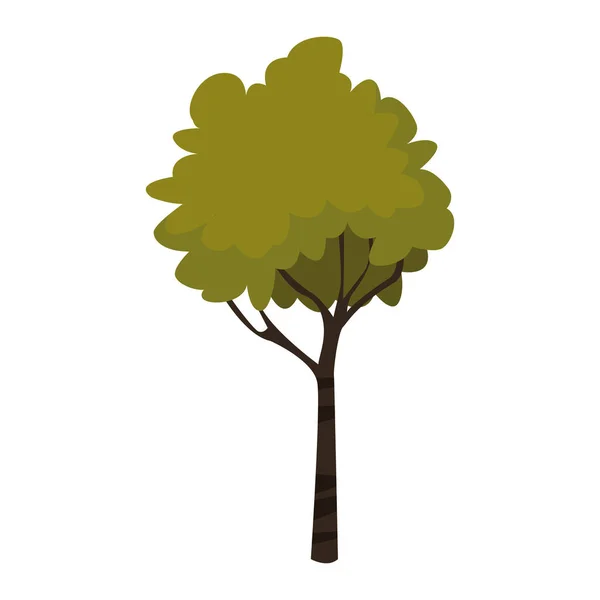 Green tree icon, flat design — 스톡 벡터