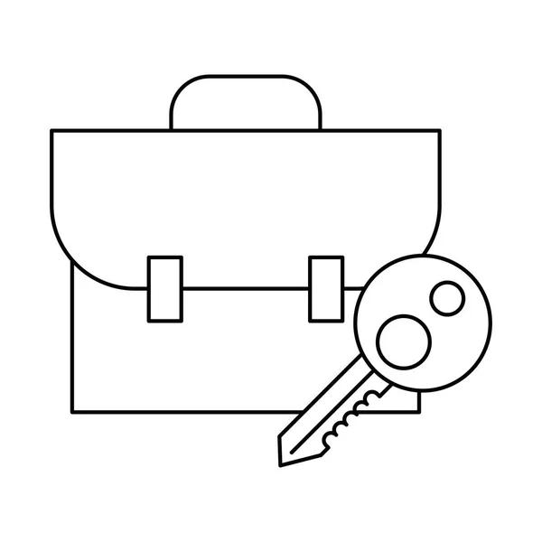 Schlüsselhaustür mit Portfolio-Symbol — Stockvektor