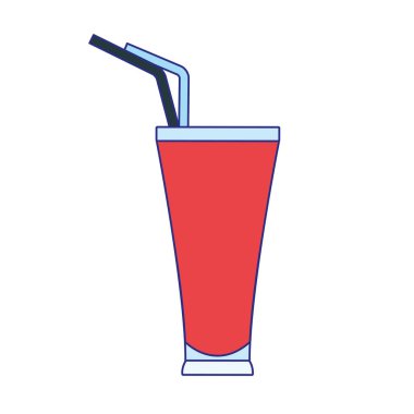 meyve suyu bardağı simgesi, renkli tasarım
