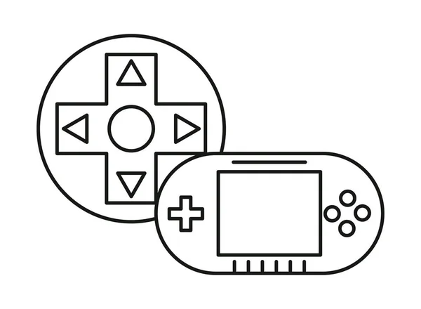 Icône de dispositif portable de jeu vidéo — Image vectorielle