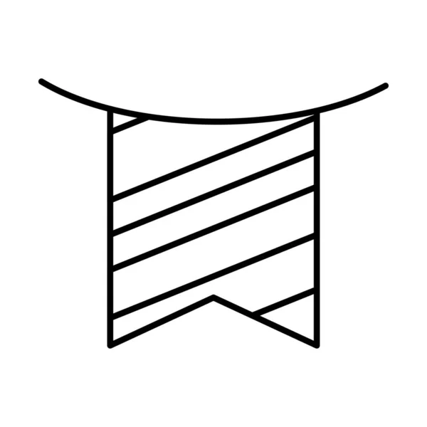 Slinger opknoping decoratie geïsoleerd pictogram — Stockvector