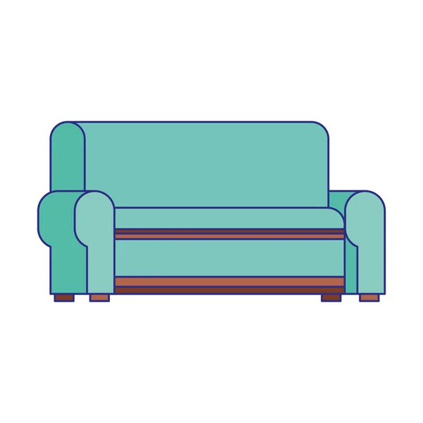 Couch icon image, flat design — Stock Vector