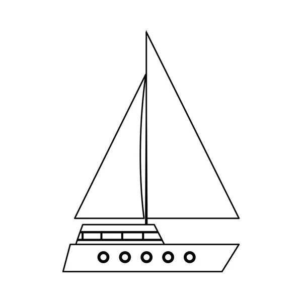 Sailboat icon image, flat design — ストックベクタ