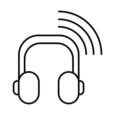 kulaklıklar ses aygıtı izole edilmiş simgesi