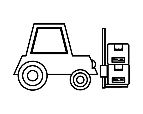 Forklift araç servisi izole edilmiş simge — Stok Vektör