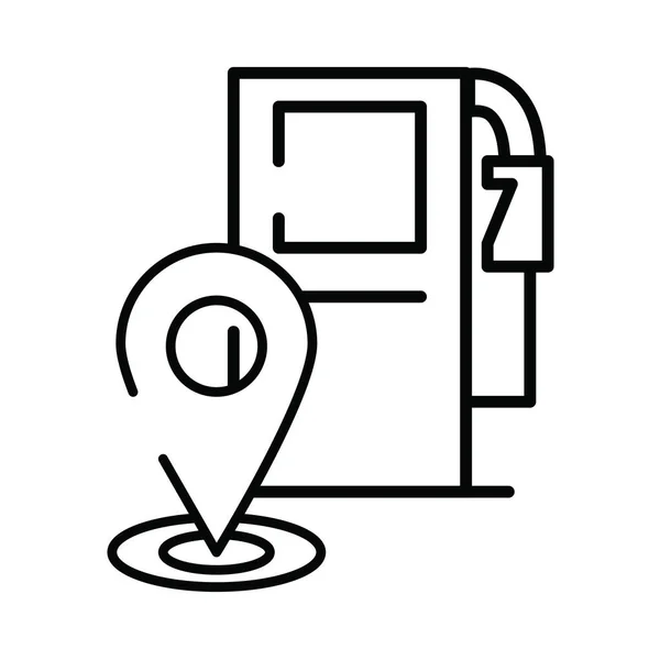 Icono de servicio de la estación de combustible — Archivo Imágenes Vectoriales