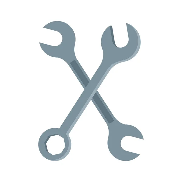Cruzado wrenchs ferramentas ícone —  Vetores de Stock